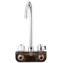Regency Wall Mount Handsink Faucet With 6" Swivel Gooseneck Spout And 4" Centers -Oofos shop 1113484