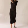 Love Ride Crochet Maxi Dress - Black