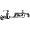 Chicago Faucets 540-LDABCP 2.2 GPM Wall-Mounted Faucet With Adjustable Centers And 6" S-Type Swing Spout -Oofos shop 2434143