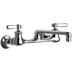 Chicago Faucets 540-LDABCP 2.2 GPM Wall-Mounted Faucet With Adjustable Centers And 6" S-Type Swing Spout