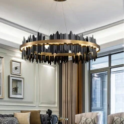 Modern Led Chandelier For Living Room, Dining Room, Bedroom., Black, 31.5'' -Oofos shop 609119000feb44a8 1624 w800 h800 b0 p0