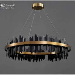 Modern Led Chandelier For Living Room, Dining Room, Bedroom., Black, 31.5'' -Oofos shop 86013f390feb44aa 1624 w800 h800 b0 p0