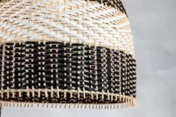 Ava 1-Light Rattan Black&White Pendant Design Pendant Light With Rattan Shade -Oofos shop M00196648026080 3723212471