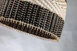 Ava 1-Light Rattan Black&White Pendant Design Pendant Light With Rattan Shade -Oofos shop M00196648026080 3745822209