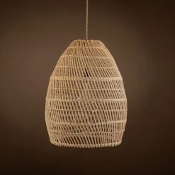 Veremund 1-Light Brown Pendant Design Pendant Light With Rattan Shade -Oofos shop M00196648026349 3086725190