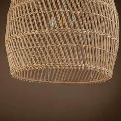Veremund 1-Light Brown Pendant Design Pendant Light With Rattan Shade -Oofos shop M00196648026349 362007751