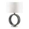 Of California Nova Of California Tracey Ring 24" Table Lamp In Charcoal Gray And Brushed Nickel With On/Off Switch -Oofos shop M00666198150899 2842544303