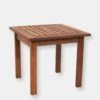 Sunnydaze Decor 19.75 In Meranti Wood Square Patio Side Table - Brown