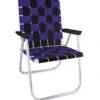 Black & Purple Classic Lawn Chair -Oofos shop M00815754011833 2292072323