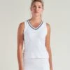 Women's L'Oeuf Poché Baseline V-Neck Rip Tennis Tank Top