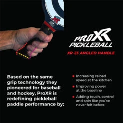 ProXR "The Story" Lefty 16 Pickleball Paddle -Oofos shop XR 23 Angled Handle Infographic 1000 49838.1676064974