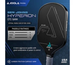 Joola Ben Johns Hyperion CFS 16mm Pickleball Paddle -Oofos shop YJHY1 BLK 4