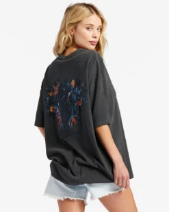 Billabong Kamea Lava Girl Oversized T-Shirt -Oofos shop abjzt01239 billabongw ofb bck1