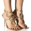 AZALEA WANG COBRA RHINESTONE STILETTO HEEL IN GOLD -Oofos shop azalea wang cobra snake rhinestone stiletto heel in gold gold 1 1