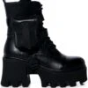 AZALEA WANG FOLLOW CHUNKY COMBAT BOOTIE IN BLACK