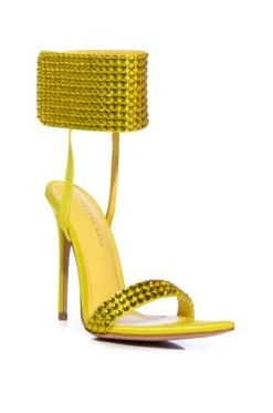 AZALEA WANG GRIFFON EMBELLISHED STILETTO SANDAL -Oofos shop azalea wang griffon embellished stiletto sandal yellow 3 3