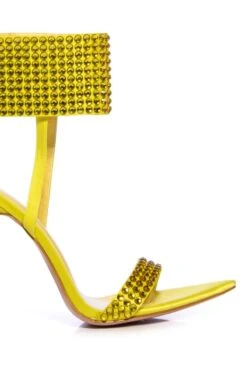 AZALEA WANG GRIFFON EMBELLISHED STILETTO SANDAL -Oofos shop azalea wang griffon embellished stiletto sandal yellow 5 5