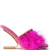 AZALEA WANG HARTFORD SANDAL WITH FEATHERS IN FUCHSIA -Oofos shop azalea wang hartford sandal with feathers in fuchsia fuchsia 2 2