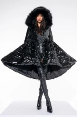 AZALEA WANG ON THE TOWN PATENT PEPLUM PUFFER -Oofos shop azalea wang on the town patent peplum puffer black 9 9 c1 c1 c1 c1 c1