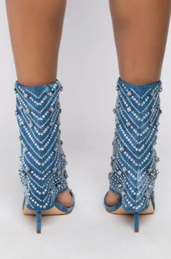 AZALEA WANG SAY IT LIKE YOU MEAN IT STILETTO SANDAL IN DENIM -Oofos shop azalea wang say it like you mean it stiletto sandal in denim denim 4 4