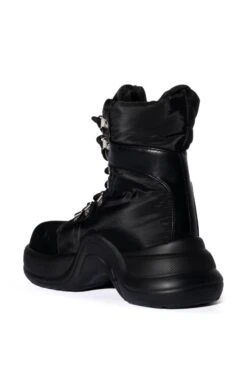 AZALEA WANG SKYLAR EDGY LACE UP BOOTIE IN BLACK -Oofos shop azalea wang skylar edgy lace up bootie in black black 4 4