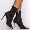 AZALEA WANG WORK FOR IT STILETTO BOOTIE IN BLACK -Oofos shop azalea wang work for it stiletto bootie in black black 2 2