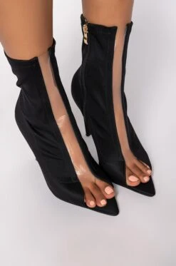 AZALEA WANG WORK FOR IT STILETTO BOOTIE IN BLACK -Oofos shop azalea wang work for it stiletto bootie in black black 5 5