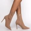 AZALEA WANG WORK FOR IT STILETTO BOOTIE IN BROWN -Oofos shop azalea wang work for it stiletto bootie in brown beige 2 2