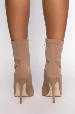 AZALEA WANG WORK FOR IT STILETTO BOOTIE IN BROWN -Oofos shop azalea wang work for it stiletto bootie in brown beige 4 4