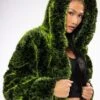 LUXE 3D FAUX FUR CROP JACKET