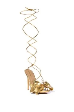 BLOOMING GOLD FLOWER SANDAL -Oofos shop blooming gold flower sandal gold 3 3 c1