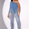 DIAMONDS ARE FOREVER STRAIGHT FIT JEANS -Oofos shop diamonds are forever straight fit jeans light blue 3 3