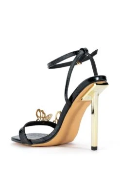 DURATION STILETTO SANDAL IN BLACK -Oofos shop duration stiletto sandal in black black 4 4