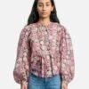 Isabel Marant Etoile Gayle Floral Printed Top In Pink