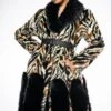 LUXE ZEBRA FAUX FUR COAT