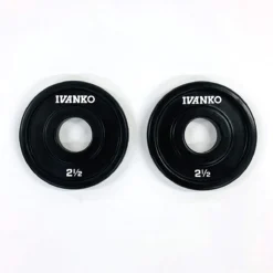 310 Lb. Rubber Encased EZ-Lift Colored Plate Olympic Barbell Set With American-Made Olympic Bar – Ivanko (ROEZHC-310S) -Oofos shop rubo 2.5 lb pair with white lettering min 2