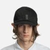 Raf Simons Small Leather Patch Hat In Black -Oofos shop small leather patch hat in black men s hats raf simons o s svrn chicago 30200849334345