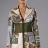STRONG ONE PATCHWORK CAMO CORSET BLAZER