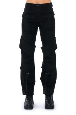 TOO COOL CARGO HIGH WAISTED JEANS -Oofos shop too cool cargo high waisted jeans black 4 4 c1